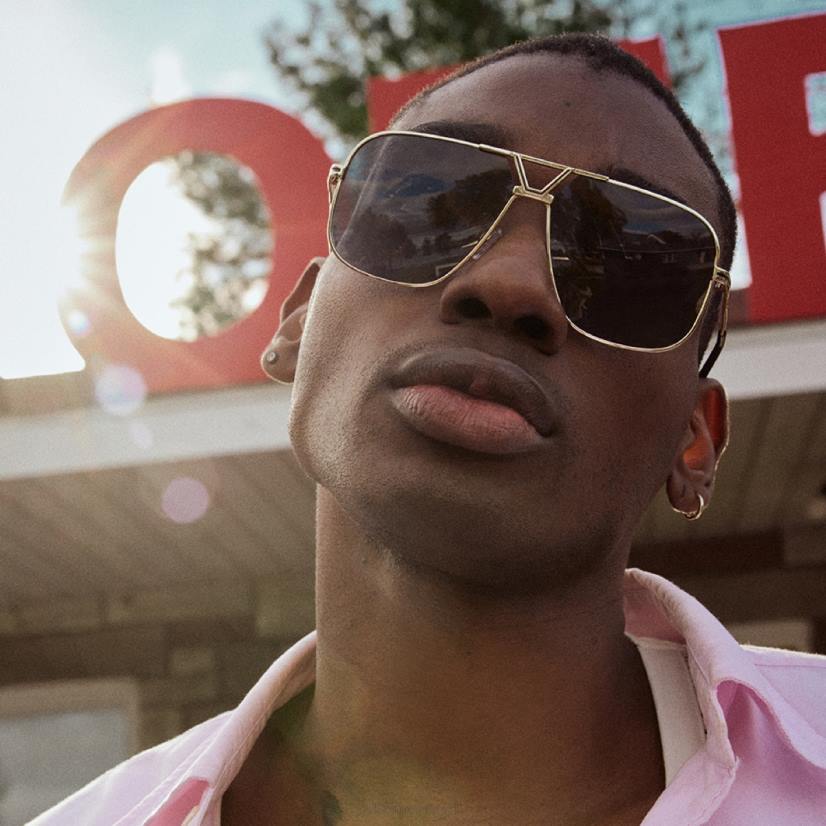 Aldo footwear VD8R11309 Aldo lunettes de soleil aviateur multi-adrérarides à la mode, noir et or