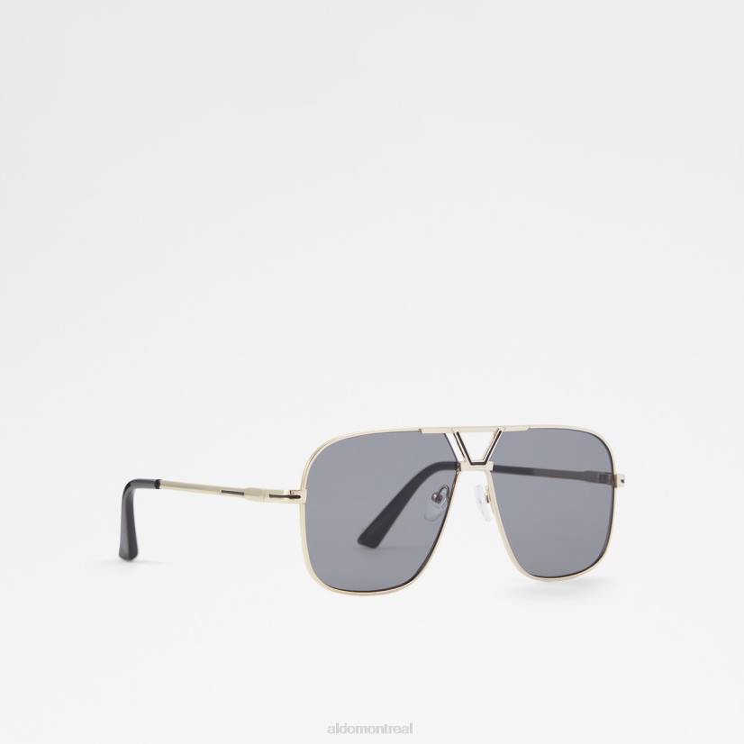 Aldo footwear VD8R11309 Aldo lunettes de soleil aviateur multi-adrérarides à la mode, noir et or