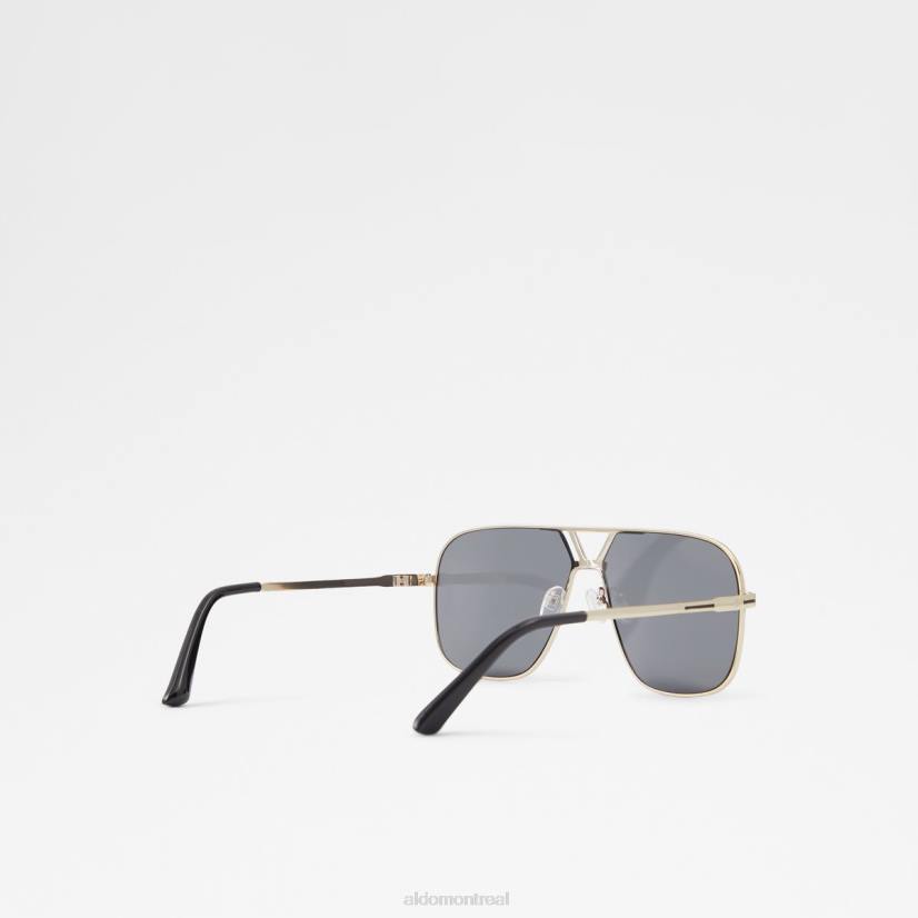 Aldo footwear VD8R11309 Aldo lunettes de soleil aviateur multi-adrérarides à la mode, noir et or