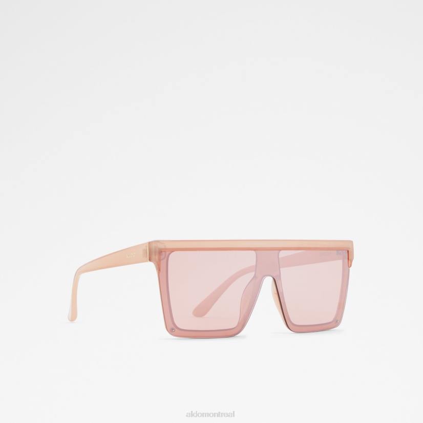 Aldo france sac VD8R10342 Aldo lunettes de soleil à la mode en or rose avec bouclier Brightside