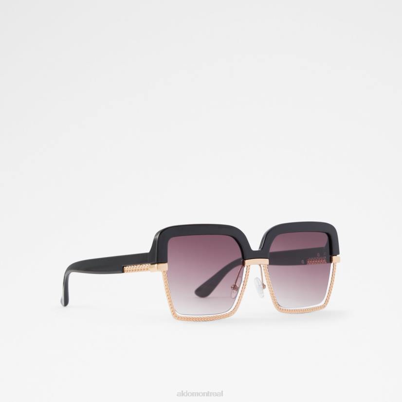 Aldo france sac VD8R4307 Aldo Halaeraen lunettes de soleil carrées mode noir-or multi