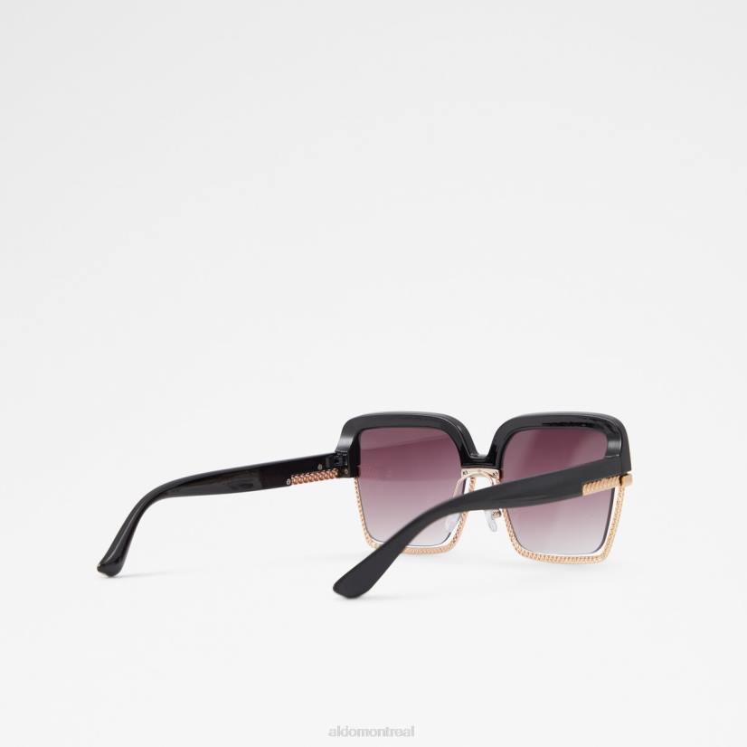 Aldo france sac VD8R4307 Aldo Halaeraen lunettes de soleil carrées mode noir-or multi