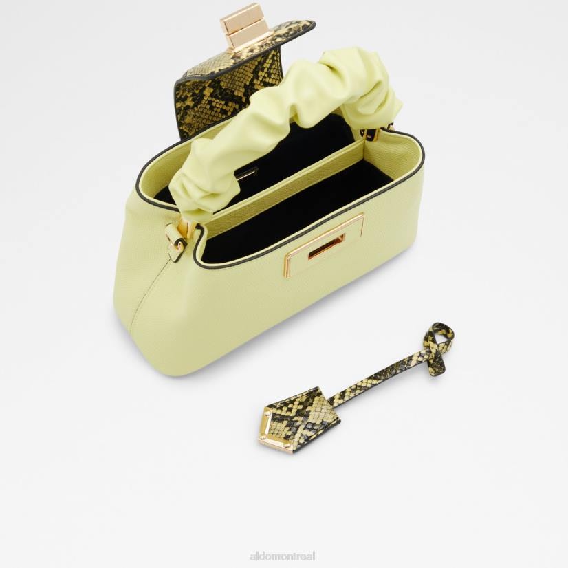 Aldo france chaussures homme VD8R10043 Aldo sac à poignée supérieure serpent mode jaune clair