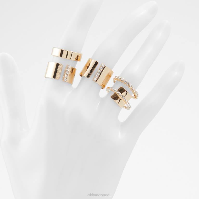 Aldo france VD8R10211 Aldo bague catta multi-mode dorée et transparente