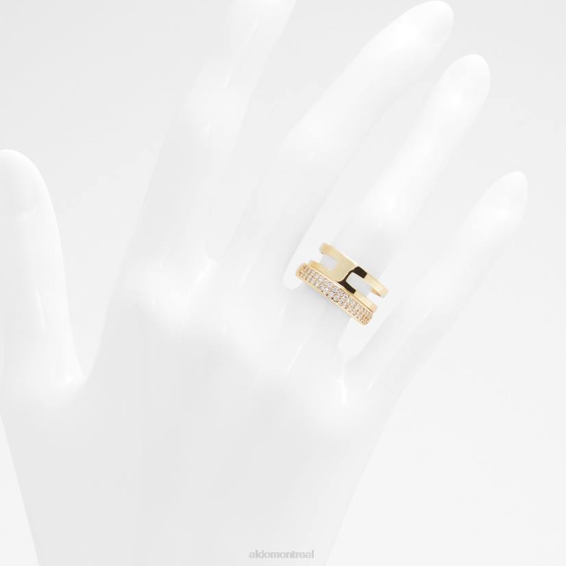 Aldo france VD8R3936 Aldo bague banzet multi mode dorée et transparente