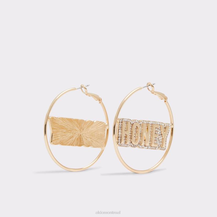 Aldo footwear sale VD8R10430 Aldo boucles d'oreilles tendance Honeyy-e de dernière chance dorées et transparentes