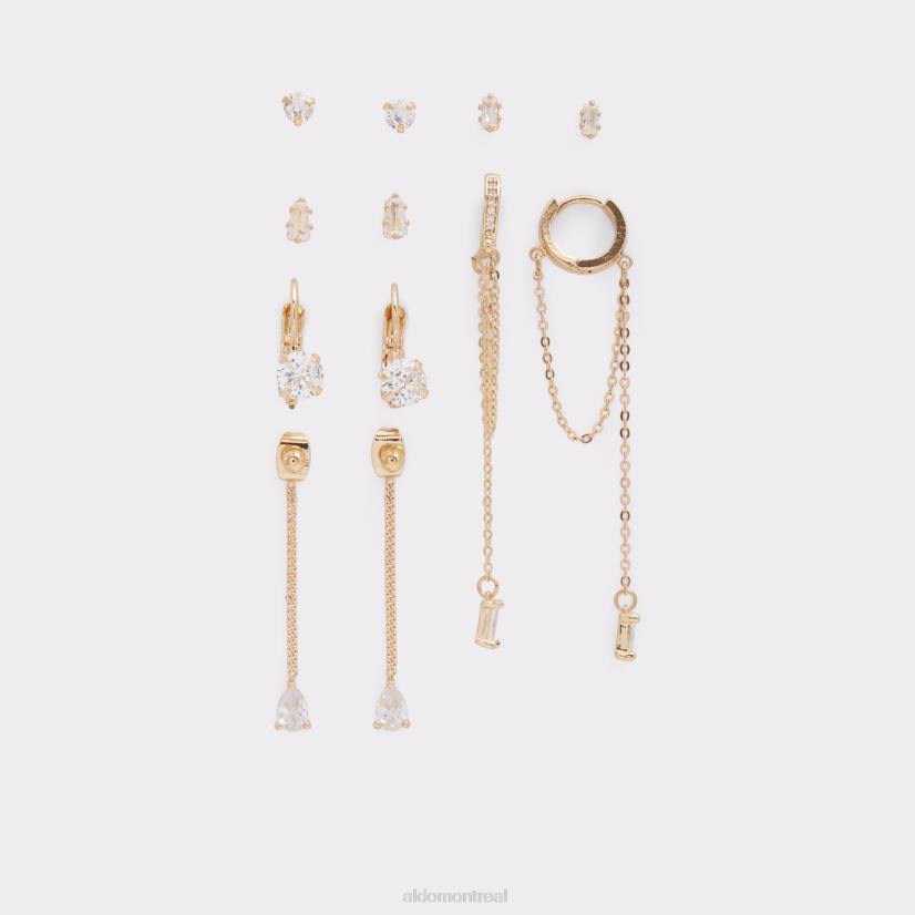 Aldo footwear sale VD8R3980 Aldo boucles d'oreilles gavenantar de dernière chance multi mode dorées et transparentes