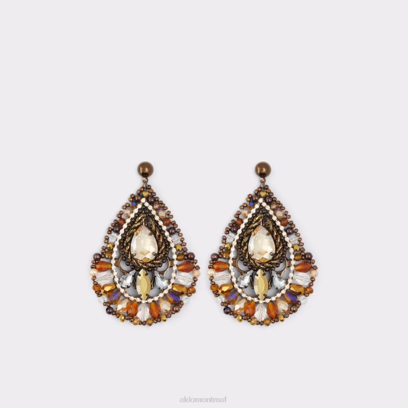 Aldo france VD8R10336 Aldo mode exclusive en ligne boucles d'oreilles pendantes toama marron clair
