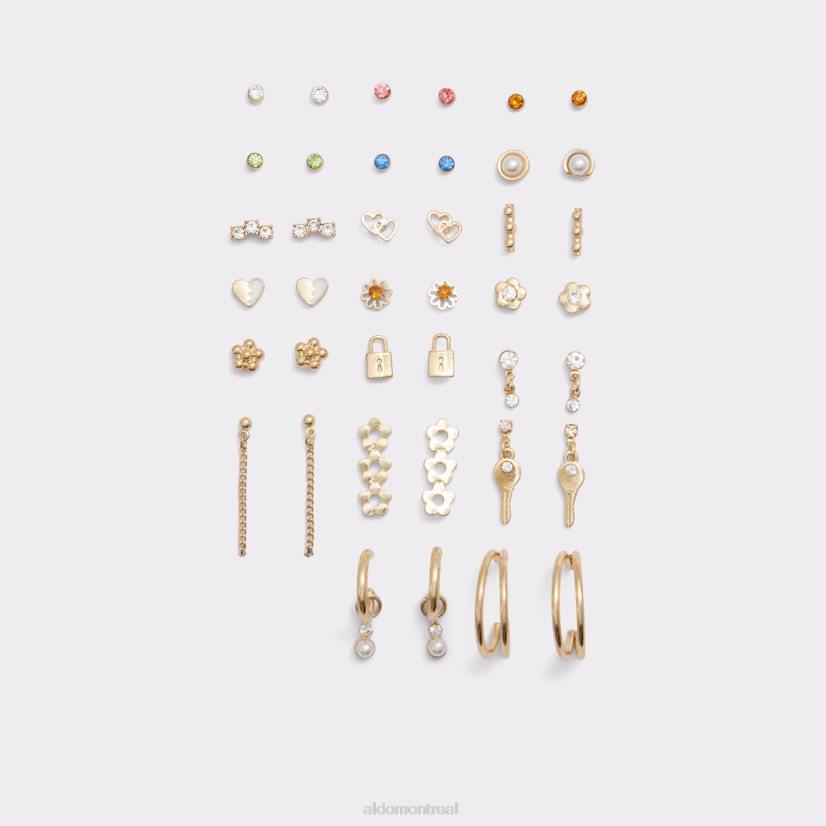 Aldo france chaussures homme VD8R10163 Aldo Boucles d'oreilles fleuries multi-mode, dorées et transparentes, nouvel arrivage