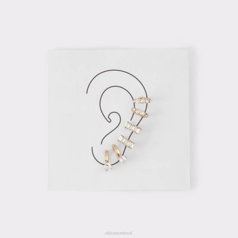 Aldo france sac VD8R10337 Aldo boucles d'oreilles manchette syder multi-transparentes et dorées à la mode