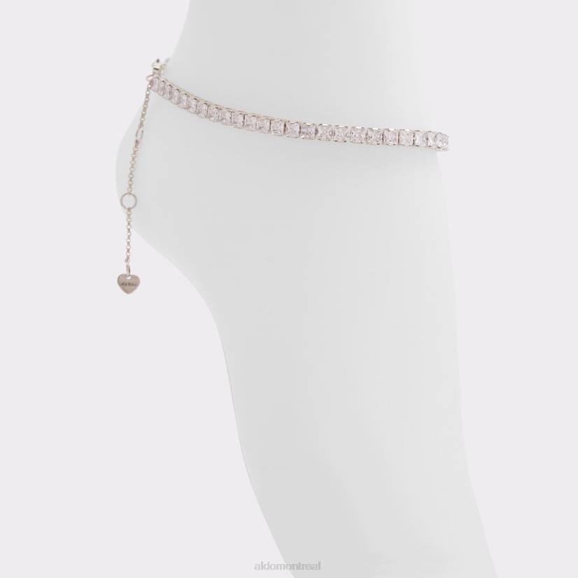 Aldo footwear VD8R10579 Aldo bracelet de cheville de Saint-Valentin multi-mode argenté et transparent