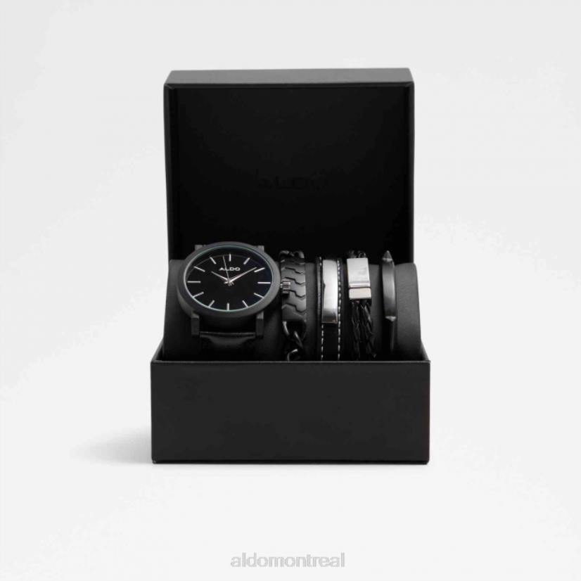 Aldo footwear VD8R2714 Aldo ensemble montre et bracelet Chearien noir à la mode