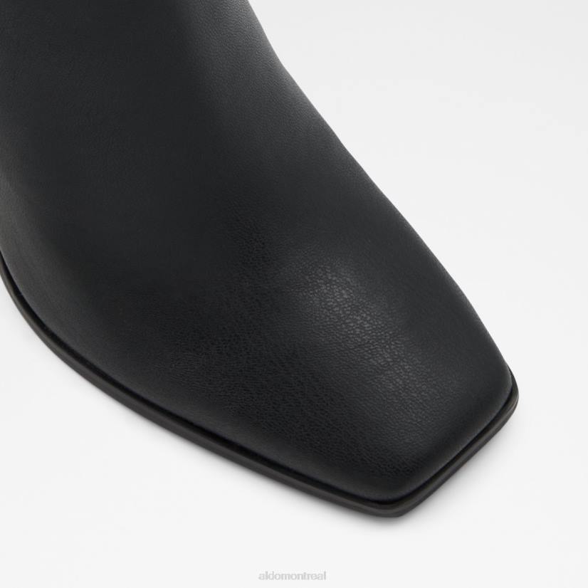 Aldo france VD8R3376 Aldo Bottines Choan synthétiques noires à la mode, cuissardes à talon bloc