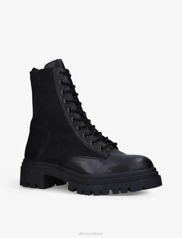 Aldo footwear VD8R11814 Aldo bottines en cuir à empiècements tricotés reflow mode noir