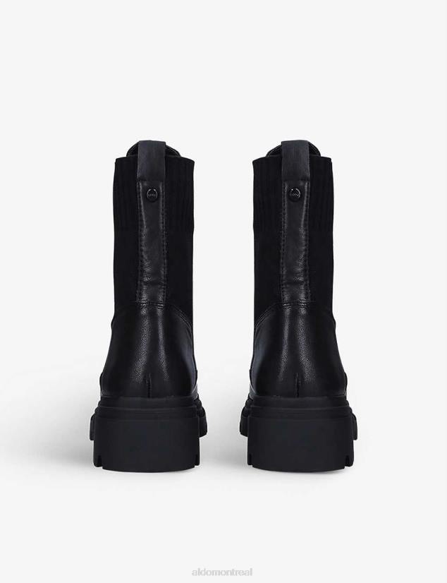 Aldo footwear VD8R11814 Aldo bottines en cuir à empiècements tricotés reflow mode noir