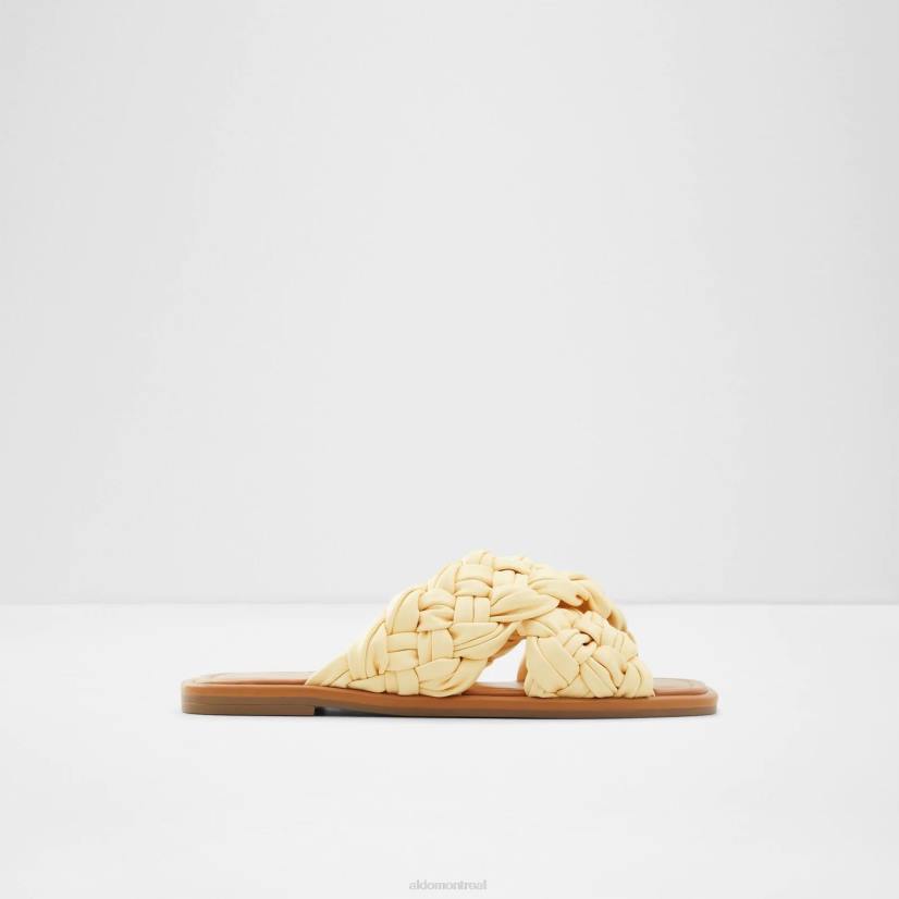 Aldo footwear sale VD8R2590 Aldo mode wovina sandales plates jaune