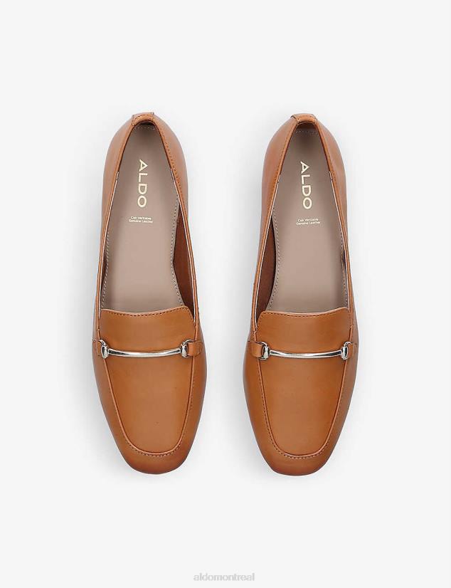 Aldo france sac VD8R11827 Aldo mocassins en cuir à bout carré harriot fauve fashion