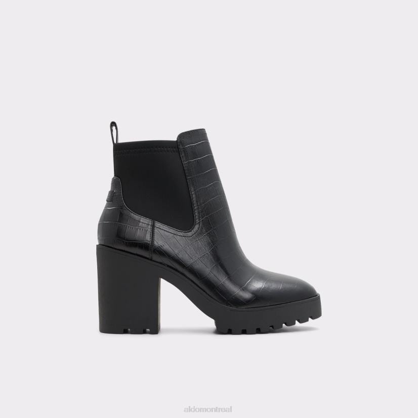 Aldo footwear VD8R9434 Aldo Chetta chelsea boot semelle crantée mode cuir noir croco