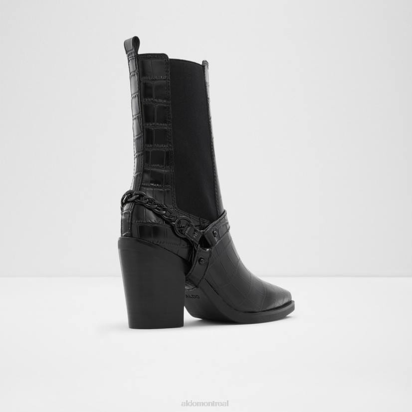 Aldo footwear VD8R9704 Aldo Bottines occidentales campera noires à la mode, talon bloc