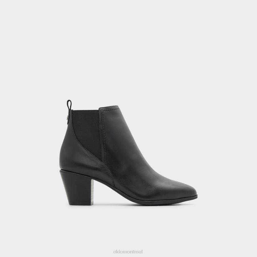 Aldo footwear sale VD8R3285 Aldo Bottines Chelsea Savun en cuir noir lisse, talon bloc, tendance, nouvelle collection