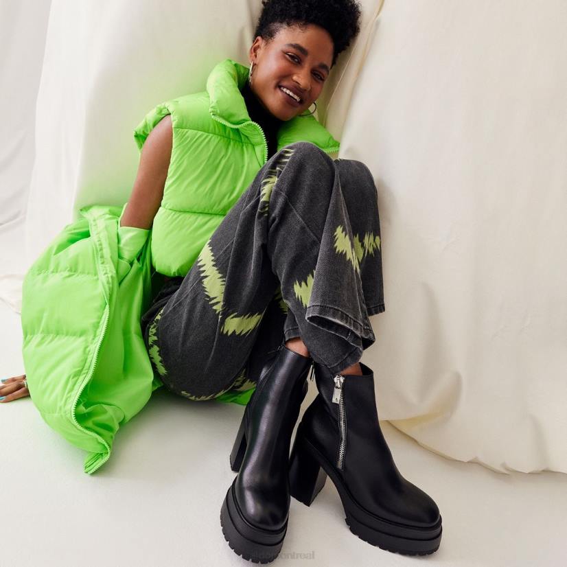 Aldo footwear sale VD8R9675 Aldo Bottines à plateforme à l\'envers, semelle à crampons, mode, noir, nouvelle collection