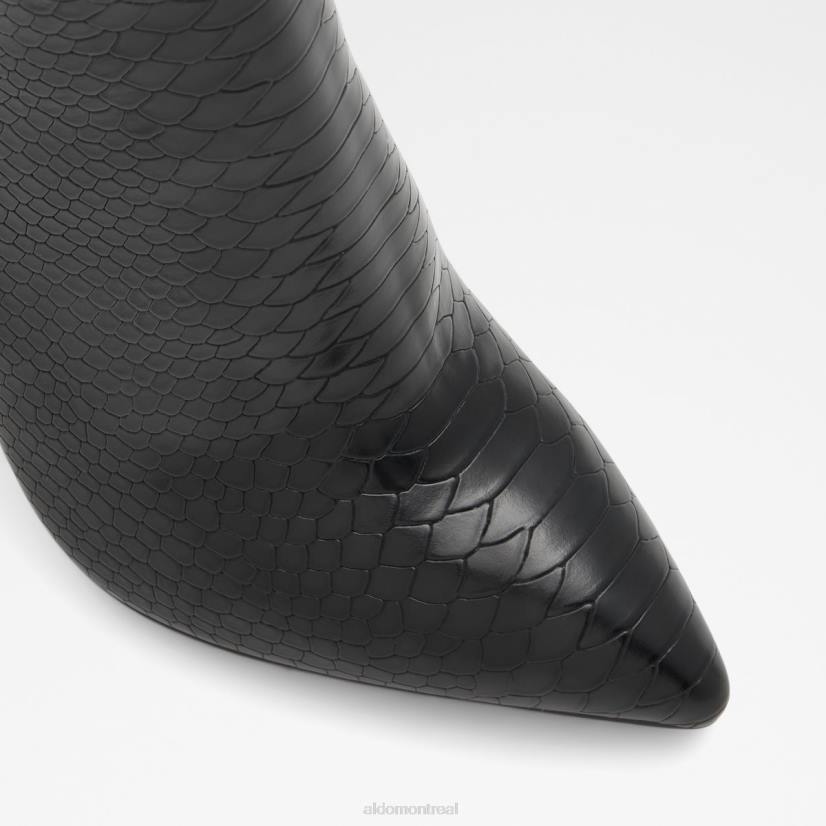 Aldo footwear sale VD8R9710 Aldo serpent synthétique noir mode sophialaan botte haute talon aiguille
