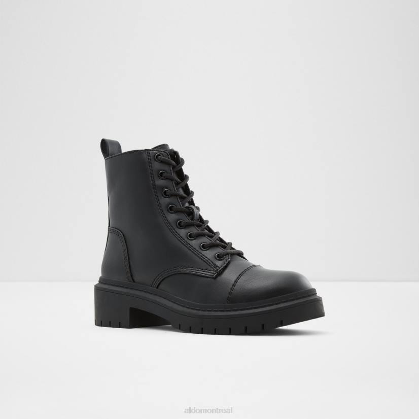 Aldo france sac VD8R3527 Aldo bottes de combat noires à semelle crantée