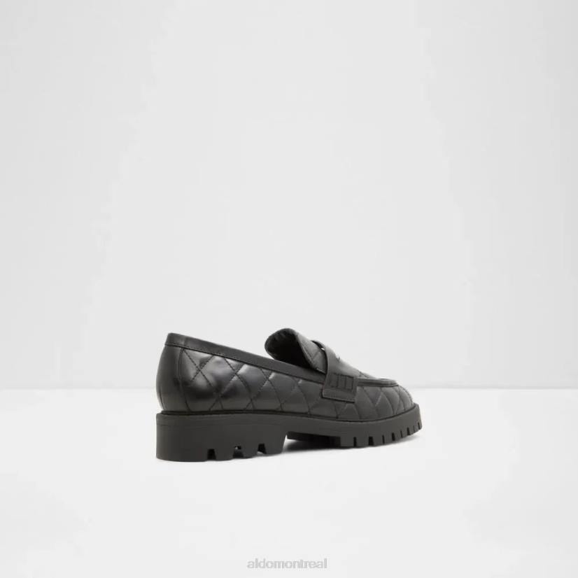 Aldo france chaussures homme VD8R6043 Aldo Mocassins à semelle crantée matelassés pour femmes moxy noirs à la mode