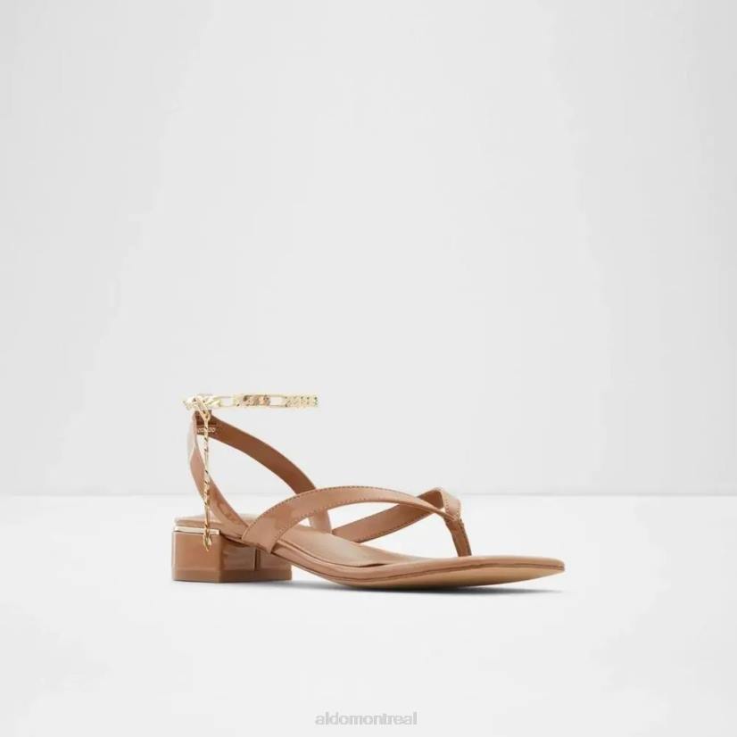 Aldo footwear VD8R5109 Aldo sandale plate femme agralella fashion beige foncé avec bride à la cheville