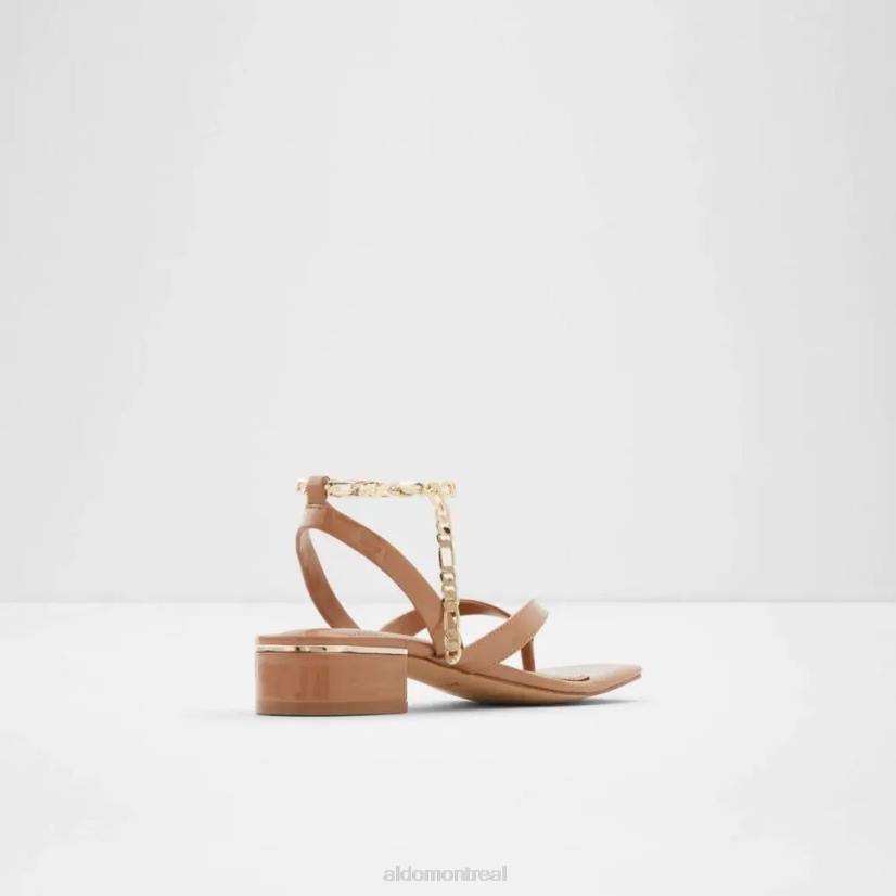 Aldo footwear VD8R5109 Aldo sandale plate femme agralella fashion beige foncé avec bride à la cheville
