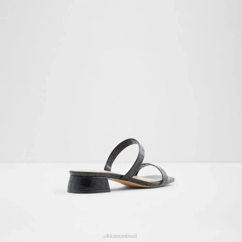 Aldo footwear VD8R5119 Aldo Biliwen – sandales à talons bas pour femmes, noires, à la mode, à enfiler
