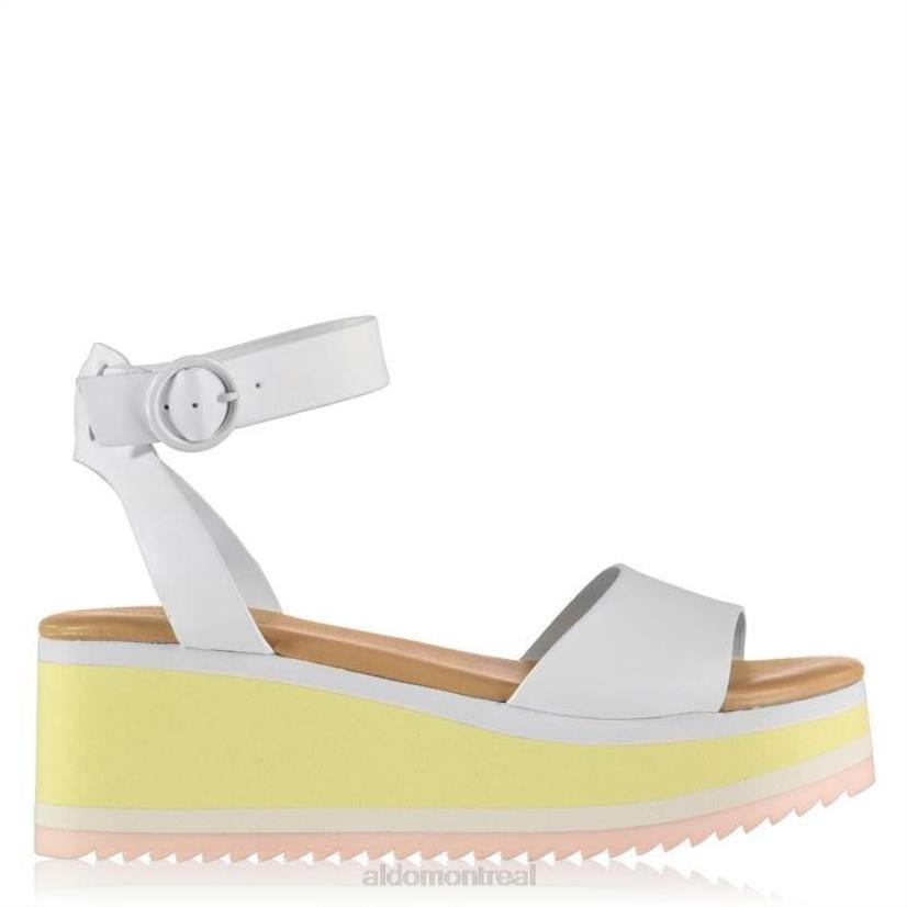 Aldo footwear sale VD8R11730 Aldo sandales plates sariana blanches à la mode pour dames
