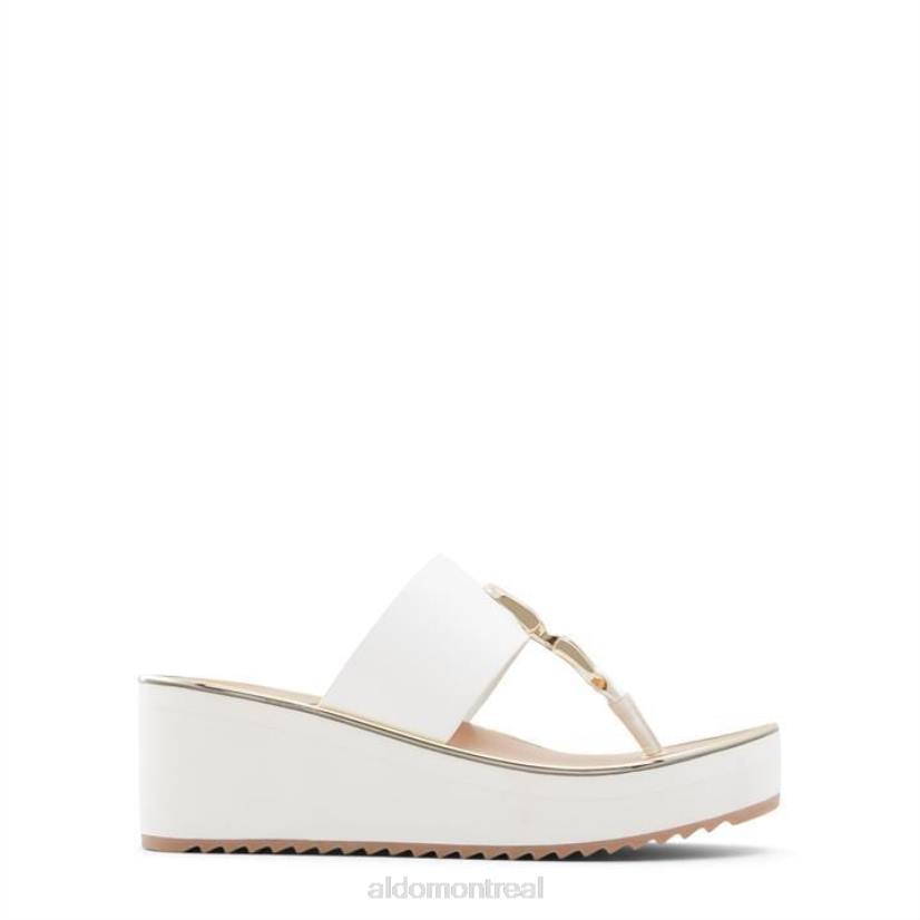 Aldo footwear sale VD8R11740 Aldo mode autres sandales à barre en T à bout blanc