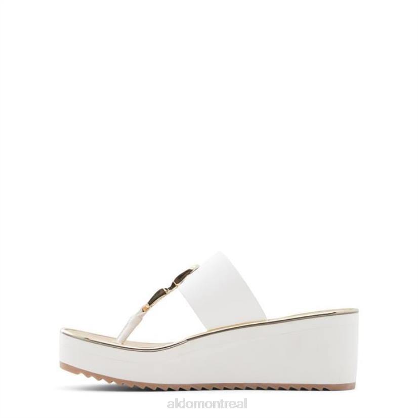 Aldo footwear sale VD8R11740 Aldo mode autres sandales à barre en T à bout blanc