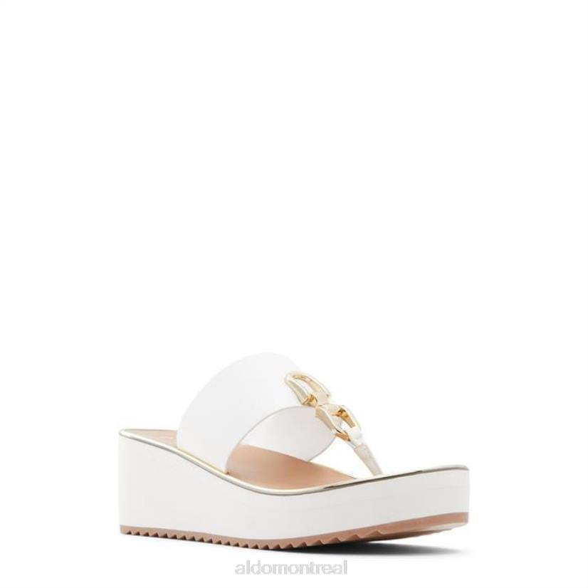 Aldo footwear sale VD8R11740 Aldo mode autres sandales à barre en T à bout blanc