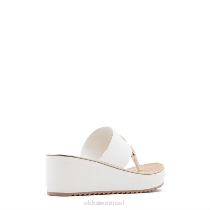 Aldo footwear sale VD8R11740 Aldo mode autres sandales à barre en T à bout blanc