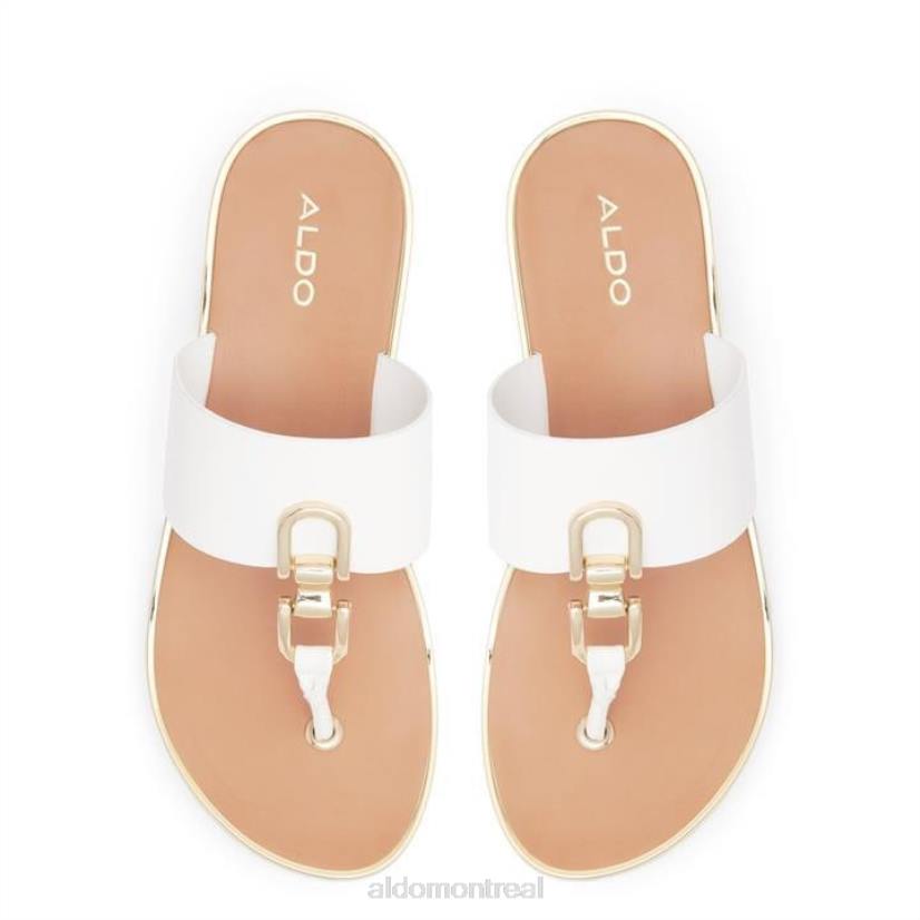 Aldo footwear sale VD8R11740 Aldo mode autres sandales à barre en T à bout blanc