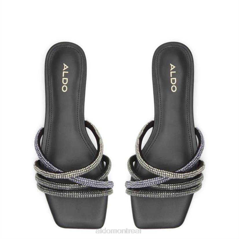 Aldo footwear sale VD8R11745 Aldo sandales plates rossie noires à la mode