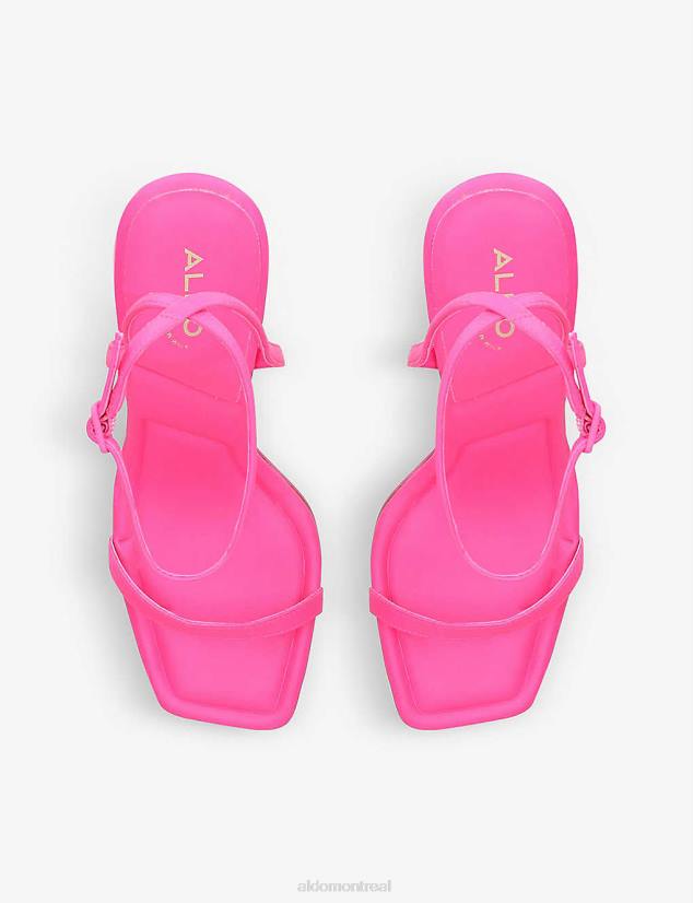 Aldo footwear sale VD8R11830 Aldo vivanti sandales à brides en similicuir à bout carré fashion rose