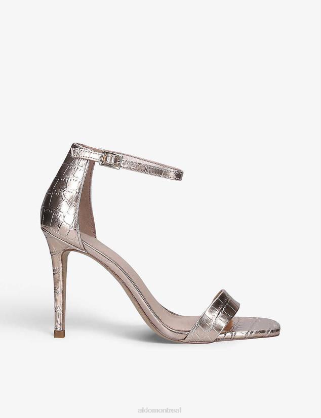 Aldo footwear sale VD8R11840 Aldo fashion sandales à talons en similicuir métallisé embossé crocodile afendaven bronze