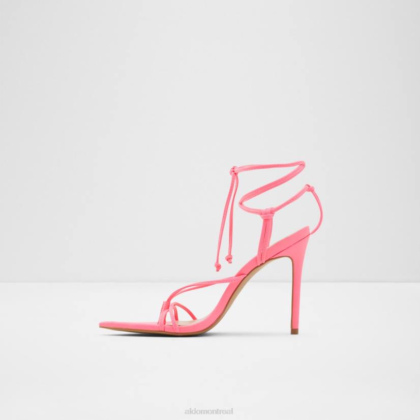 Aldo footwear sale VD8R3490 Aldo lona sandale à talons à lanières talon aiguille mode rose vif