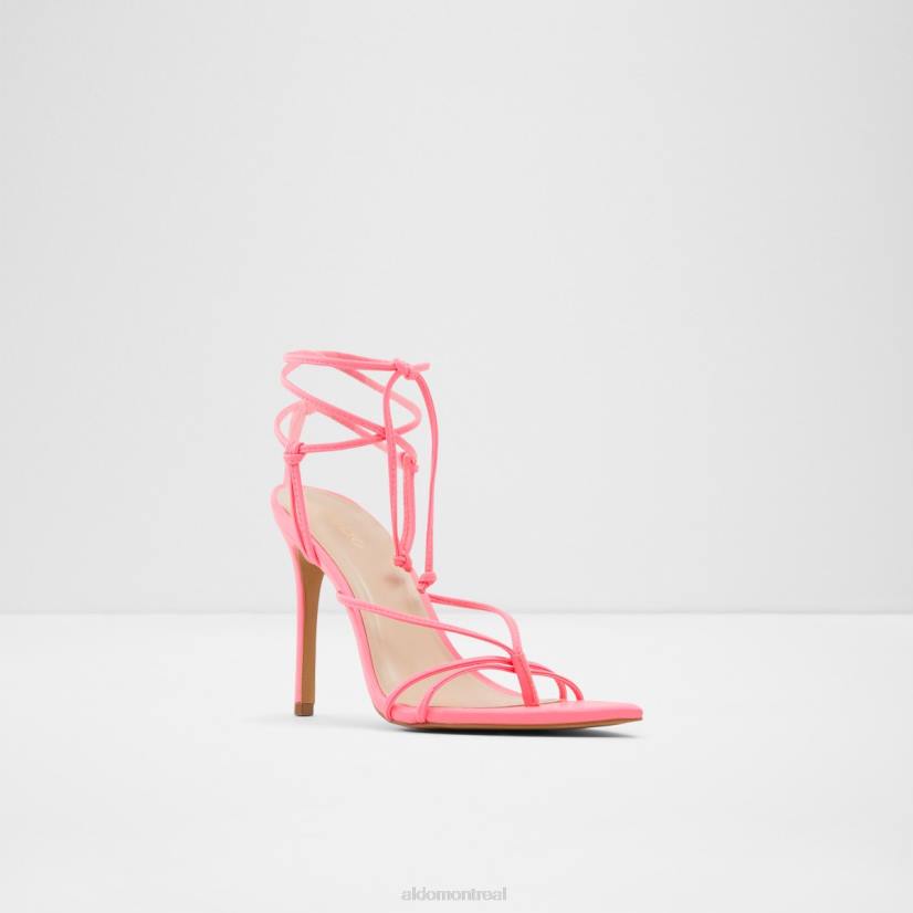 Aldo footwear sale VD8R3490 Aldo lona sandale à talons à lanières talon aiguille mode rose vif