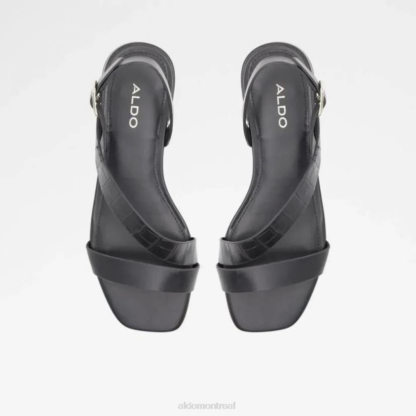 Aldo footwear sale VD8R4930 Aldo edardoni sandale à talon plat pour femme mode noir