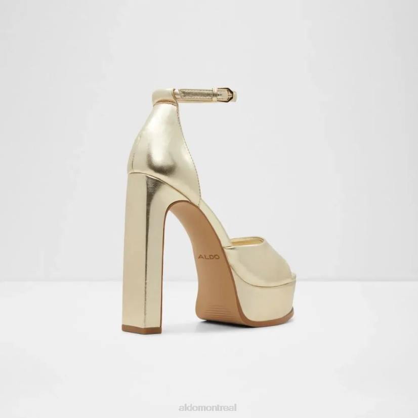 Aldo footwear sale VD8R4935 Aldo Sandale à talons avec bride à la cheville Milena pour femme, mode dorée