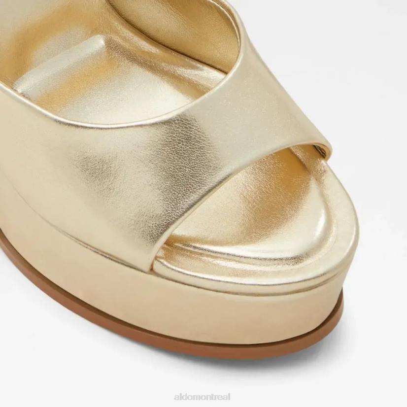 Aldo footwear sale VD8R4935 Aldo Sandale à talons avec bride à la cheville Milena pour femme, mode dorée