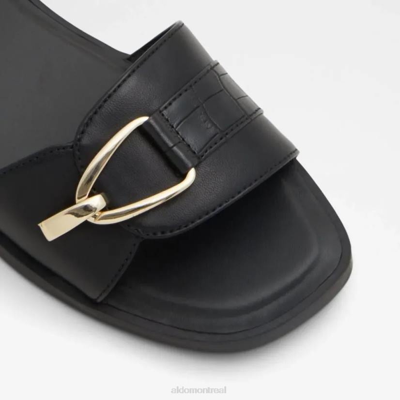 Aldo footwear sale VD8R4980 Aldo sandale plate à glissière pour femme magda noire mode