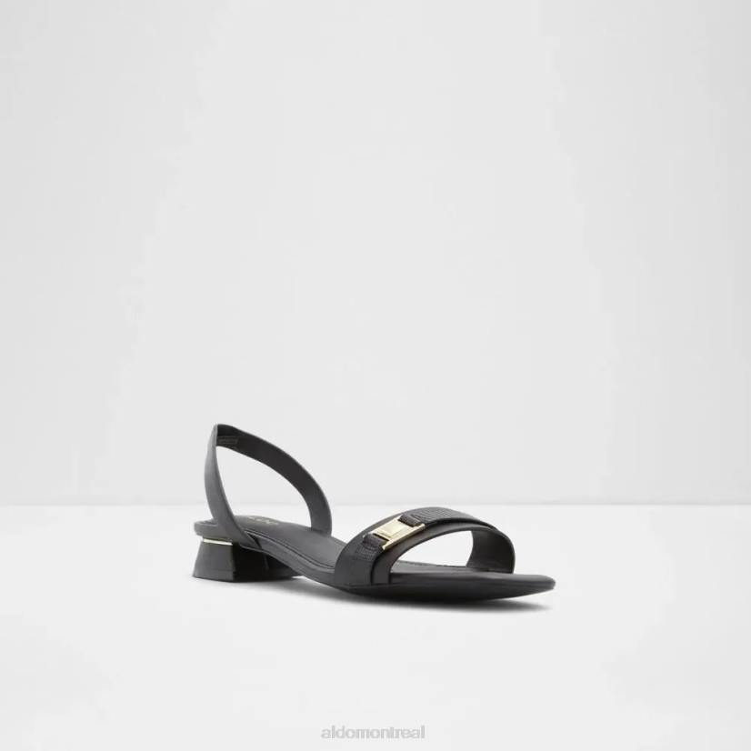 Aldo footwear sale VD8R5035 Aldo sandale à talon plat en deux parties pour femmes noires fashion crescenta