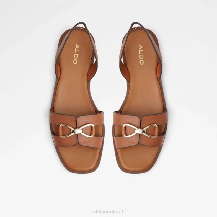 Aldo footwear sale VD8R5745 Aldo odele sandale plate bout ouvert pour femme mode marron moyen