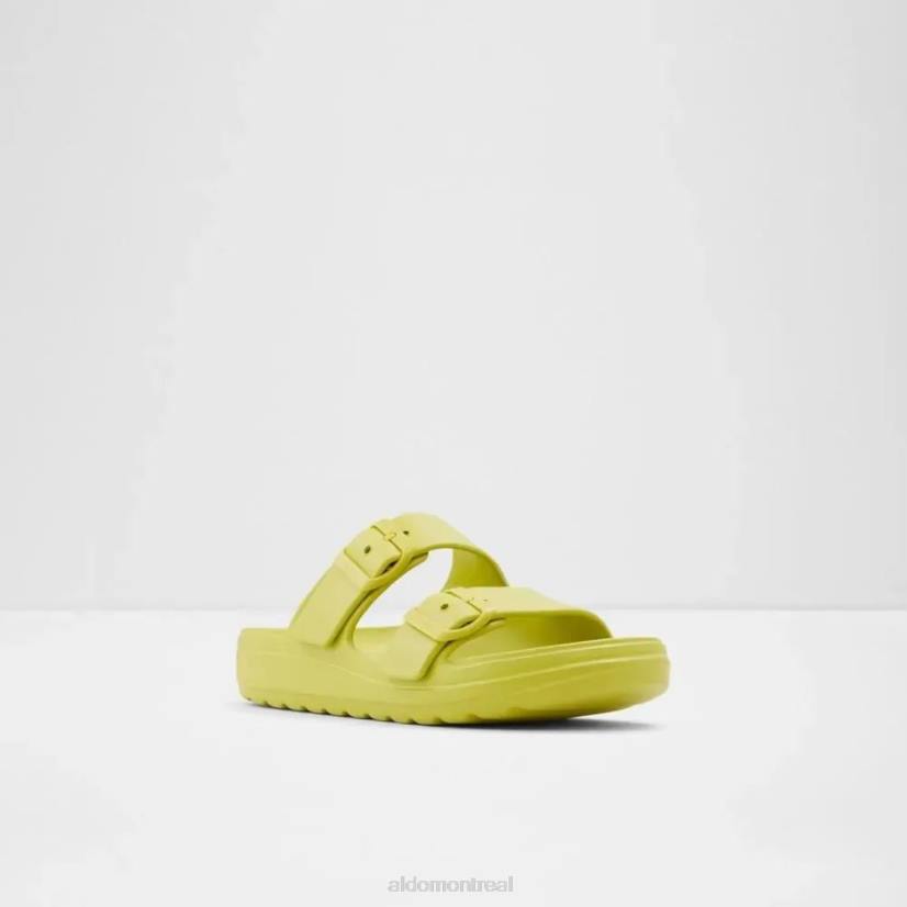 Aldo footwear sale VD8R5840 Aldo Eteiven Sandale à enfiler pour femme Slide Fashion Vert vif