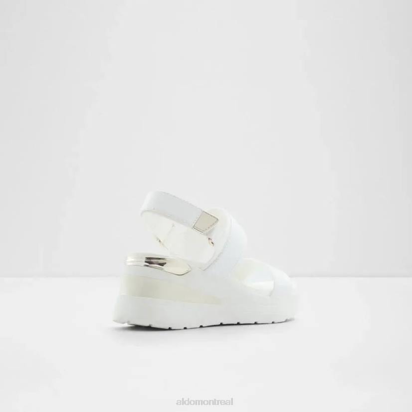 Aldo footwear sale VD8R6030 Aldo Jennerena Sandale compensée deux pièces pour femme Mode Blanc